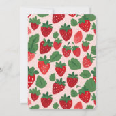 ベリーの甘いストロベリーピンクの赤ちゃんシャワー 招待状 (裏面)