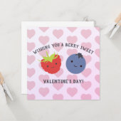ベリーの甘いバレンタインの実を食べる カード (正面/裏面インサイチュ)