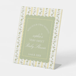 ベリーの甘いベビーが途中である自分の単語を追加 台座サイン