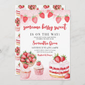 ベリーの甘いベビーシャワー 招待状 (正面/裏面)
