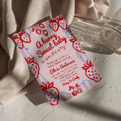 ベリーの甘いベビーハンドドロー書ド赤ちゃんシャワー 招待状