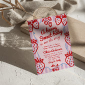 ベリーの甘いベビーハンドドロー書ド赤ちゃんシャワー 招待状