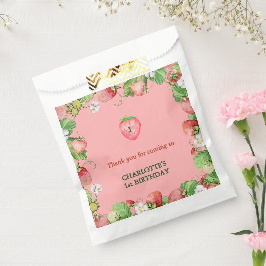 ベリーの甘い最初の誕生日感謝していあなた フェイバーバッグ (封をした状態)
