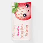 ベリーの甘い最初の誕生日 横断幕 (縦)