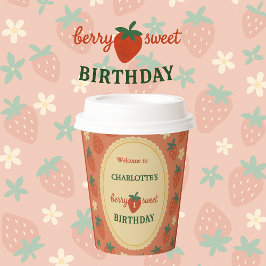 ベリーの甘い最初の誕生日 紙コップ
