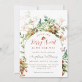 ベリーの甘い森イチゴの赤ちゃんシャワー 招待状 (正面)