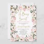 ベリーの甘い赤ちゃんシャワーの女の子 招待状 (正面)
