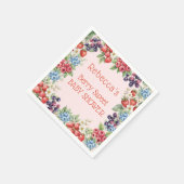 ベリーの甘い赤ちゃんシャワーフレーム スタンダードカクテルナプキン (角)