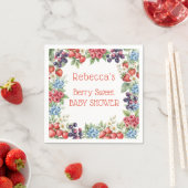 ベリーの甘い赤ちゃんシャワーフレーム スタンダードカクテルナプキン (インサイチュ)