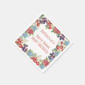 ベリーの甘い赤ちゃんシャワーフレーム スタンダードカクテルナプキン (角)