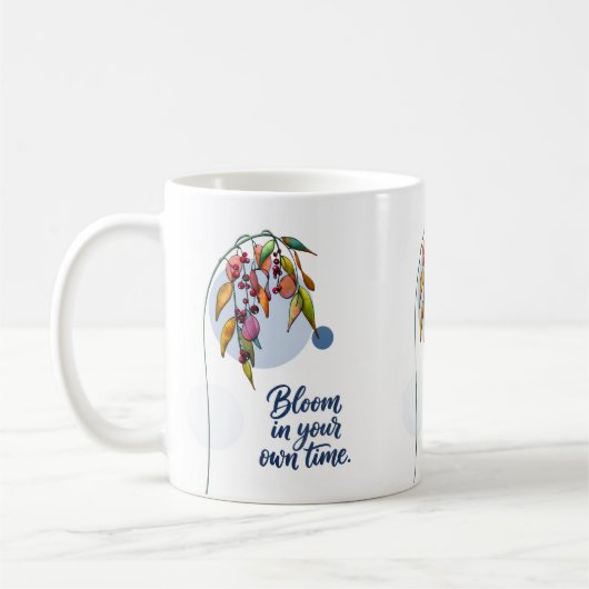 ベリーの花のインスピレーション コーヒーマグカップ (左)