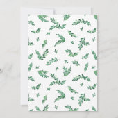 ベリーの花輪 ネイビーブルー 命名式の写真 招待状 (裏面)