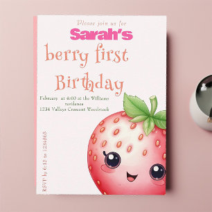 ベリーの誕生日の招待状 招待状