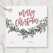 ベリーの贈り物faとスクリプトmerryクリスマスブランチ フェイバータグ (正面)