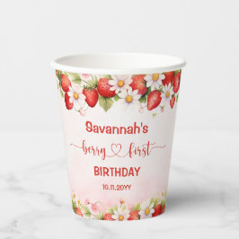 ベリーの1歳の誕生日 紙コップ