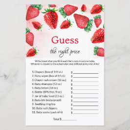 ベリーは適切な価格を推測ベビーシャワーゲーム