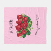 ベリーを含む フリースブランケット (正面(横))