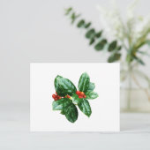 ベリーを持ったホリー ポストカード (スタンド正面)