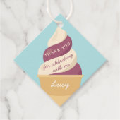 ベリーアイスクリームスワール子供の誕生日ありがとう フェイバータグ (正面)