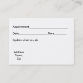 ベリーアポイントメントカード 予約カード (裏面)