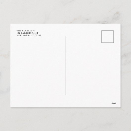 ベリーアンドグリーンリースグリーンハッピークワンザ シーズンポストカード (裏面)