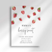 ベリーイチゴ誕生日招待状 招待状