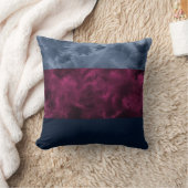 ベリーインディゴブロックストライプ クッション (ブランケット)