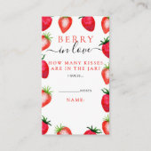 ベリーインラブイチゴブライダルシャワーキスゲーム エンクロージャーカード (正面)