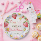 ベリーインラブイチゴブライダルシャワー印刷 ペーパープレート (パーティー)