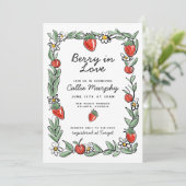 ベリーインラブストロベリーさくらんぼブライダルシャワー 招待状 (スタンド正面)