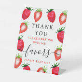 ベリーインラブストロベリーブライダルシャワーのお願い 台座サイン (正面)