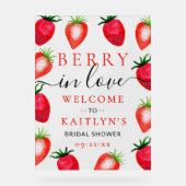 ベリーインラブストロベリーブライダルシャワーへようこそ アクリルサイン (正面)