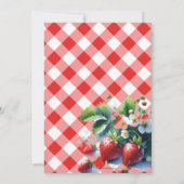 ベリーインラブストロベリーブライダルシャワー招待状 招待状 (裏面)