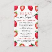 ベリーインラブストロベリーブライダルシャワー エンクロージャーカード (正面)