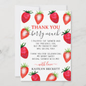 ベリーインラブストロベリーブライダルシャワー サンキューカード (正面)