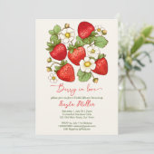 ベリーインラブストロベリーブライダルシャワー 招待状 (スタンド正面)