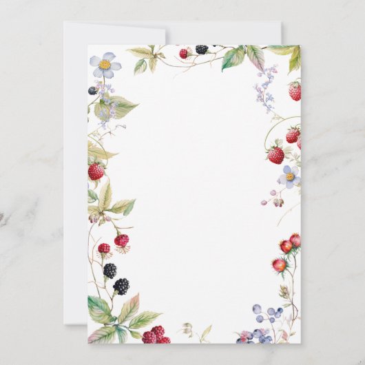 ベリーインラブブライダルシャワーエレガントフローラ 招待状 (裏面)