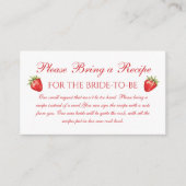 ベリーインラブブライダルシャワーレシピの花嫁 エンクロージャーカード (正面)