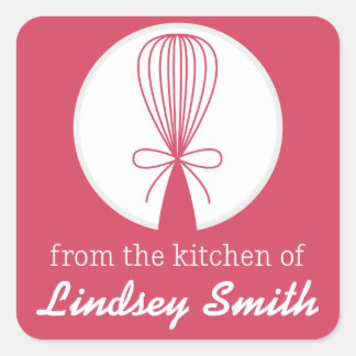 ベリーウィスクシルエットキッチンラベル スクエアシール