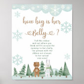 ベリーウィンタースノーフレークウッドランドポスター ポスター (正面)