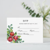 ベリーウォーターの色の結婚茎 出欠カード (スタンド正面)