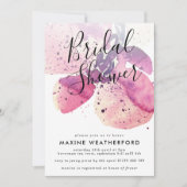 ベリーウォーターカラーオーキッドブライダルシャワー招待 招待状 (正面)