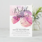 ベリーウォーターカラーオーキッドブライダルシャワー招待 招待状 (スタンド正面)