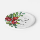 ベリーウォーター色の茎 ペーパープレート (アングル)