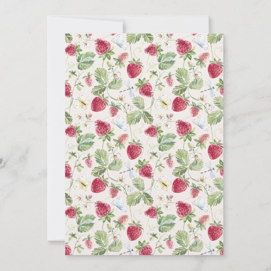 ベリーウォーター色ボホ男女兼用赤ちゃんシャワー 招待状 (裏面)