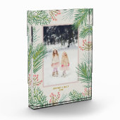 ベリーエバーグリーンカスタムクリスマス写真ブロック フォトブロック (左)