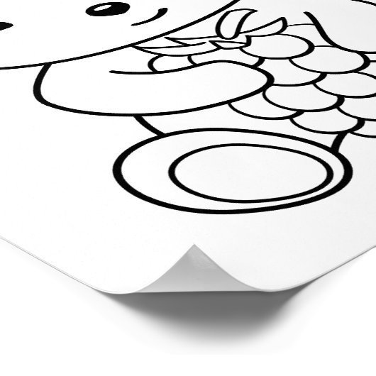 ベリーカラーリングページを持つかわいいクマ ポスター (角)