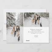 ベリーカリグラフィーメリークリスマス7枚の写真 シーズンカード (裏面)