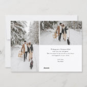 ベリーカリグラフィーメリークリスマス7枚の写真 シーズンカード (裏面)