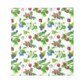 ベリーガーデン春フォレストかわいいコテージアートユニーク ノートパッド (正面)